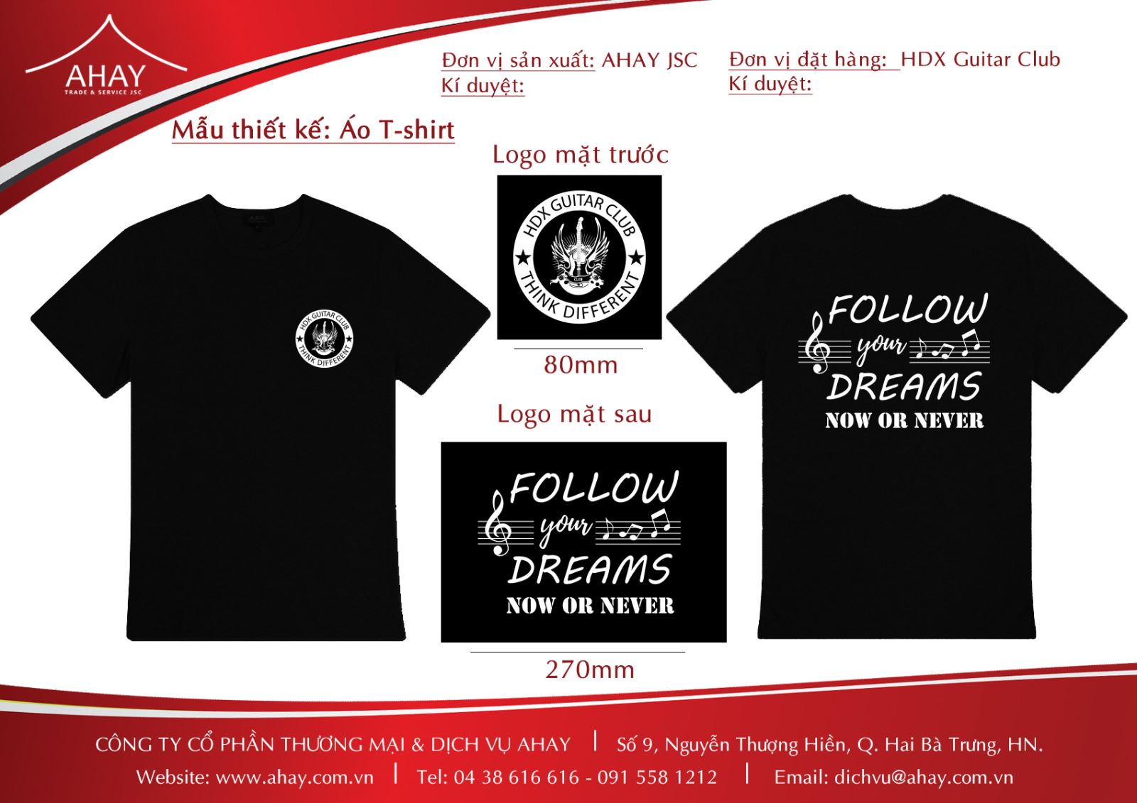 Áo phông follow your dream