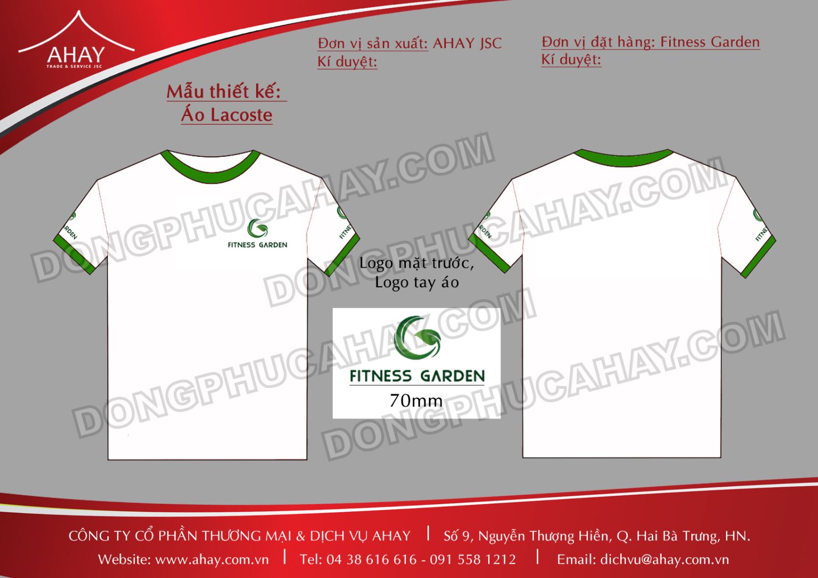 Áo phông Fitness Garden cổ tròn